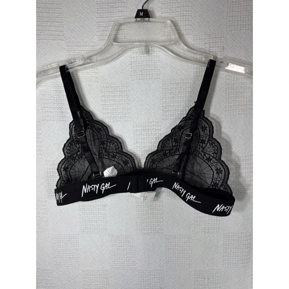 Nasty Gal Womens Black‎ Lace Bralette Size Medium